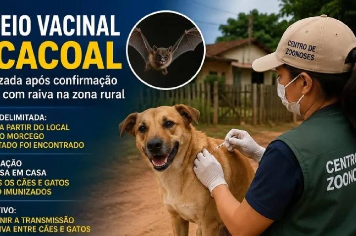 CACOAL - Bloqueio vacinal é realizado após confirmação de morcego com raiva na zona rural