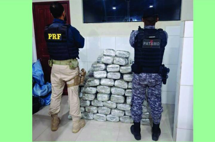Cacoal: Forças de segurança interceptam carregamento com mais de 180 kg de drogas