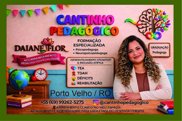 Professora Daiane Flor reabre o Cantinho Pedagógico com atendimento especializado e matrículas abertas
