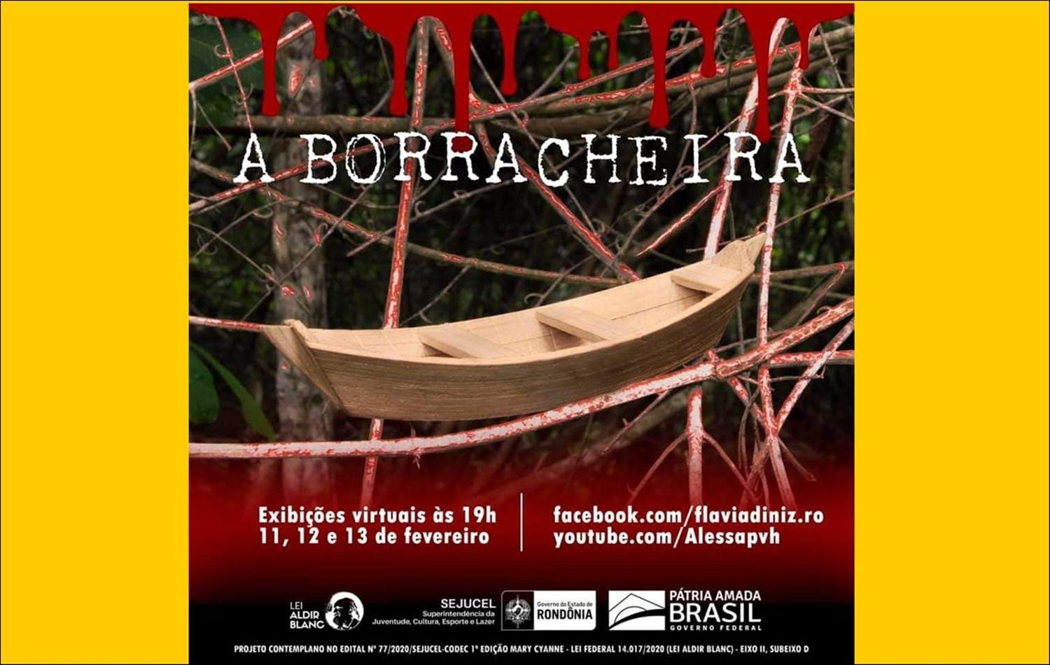 Peça teatral  “A Borracheira” será exibido semana que vem nas redes sociais