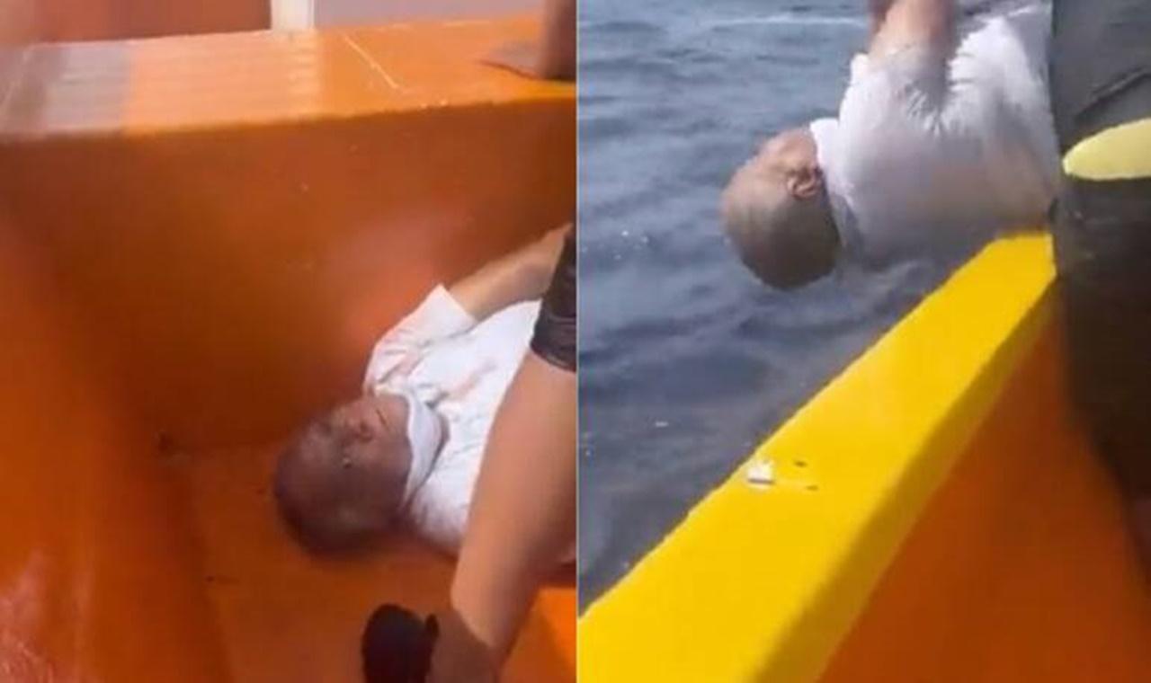 Vídeo: Traficante venezuelano é lançado vivo ao mar com mãos e pés amarrados