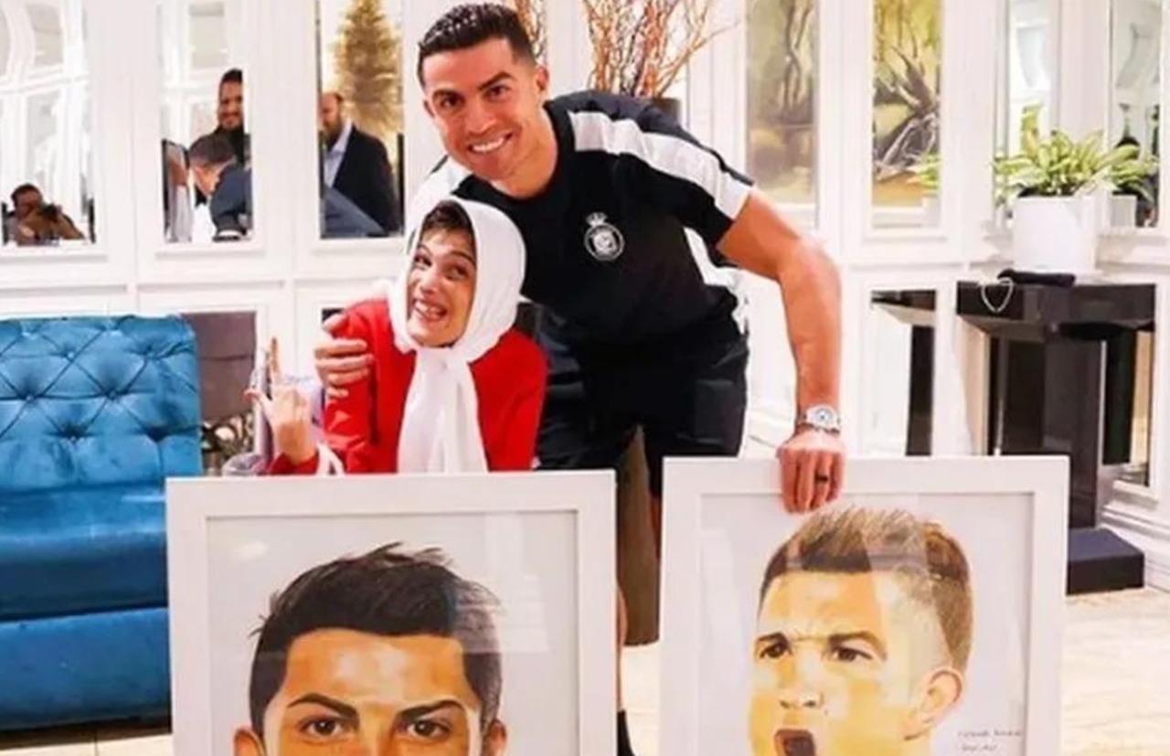 Cristiano Ronaldo é condenado a 99 chicotadas por adultério após abraço em pintora no Irã