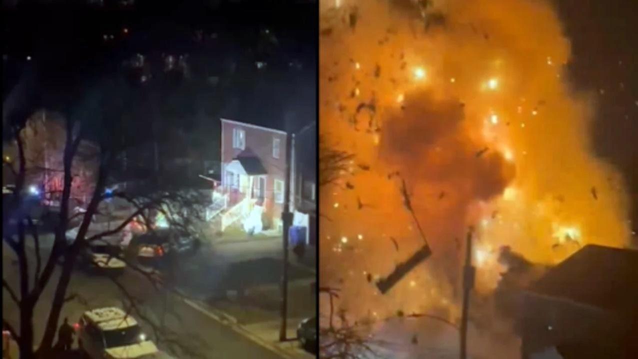 Vídeo mostra momento em que casa explode após disparos com pistola sinalizadora nos EUA