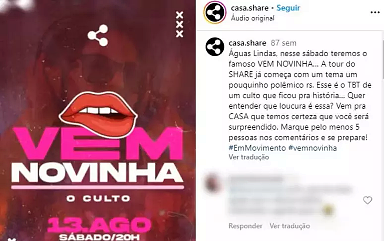 VÍDEO: Igreja de pastor acusado de crimes sexuais promoveu culto 'Vem Novinha'