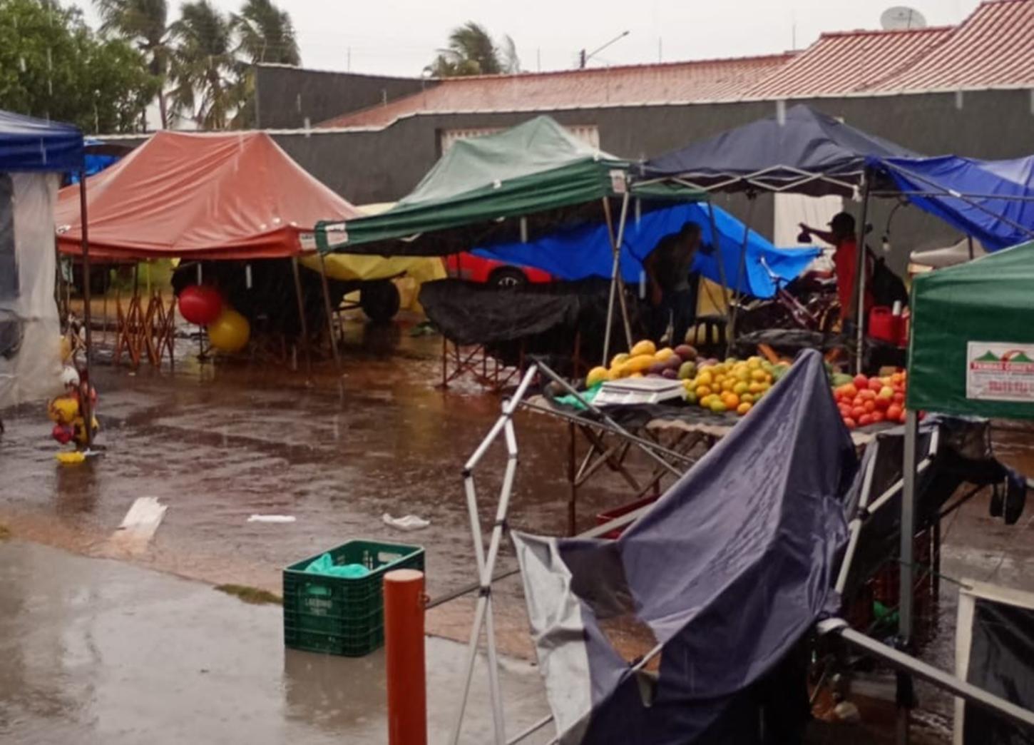 CACOAL - Chuva intensa com fortes ventos causa estragos em Cacoal