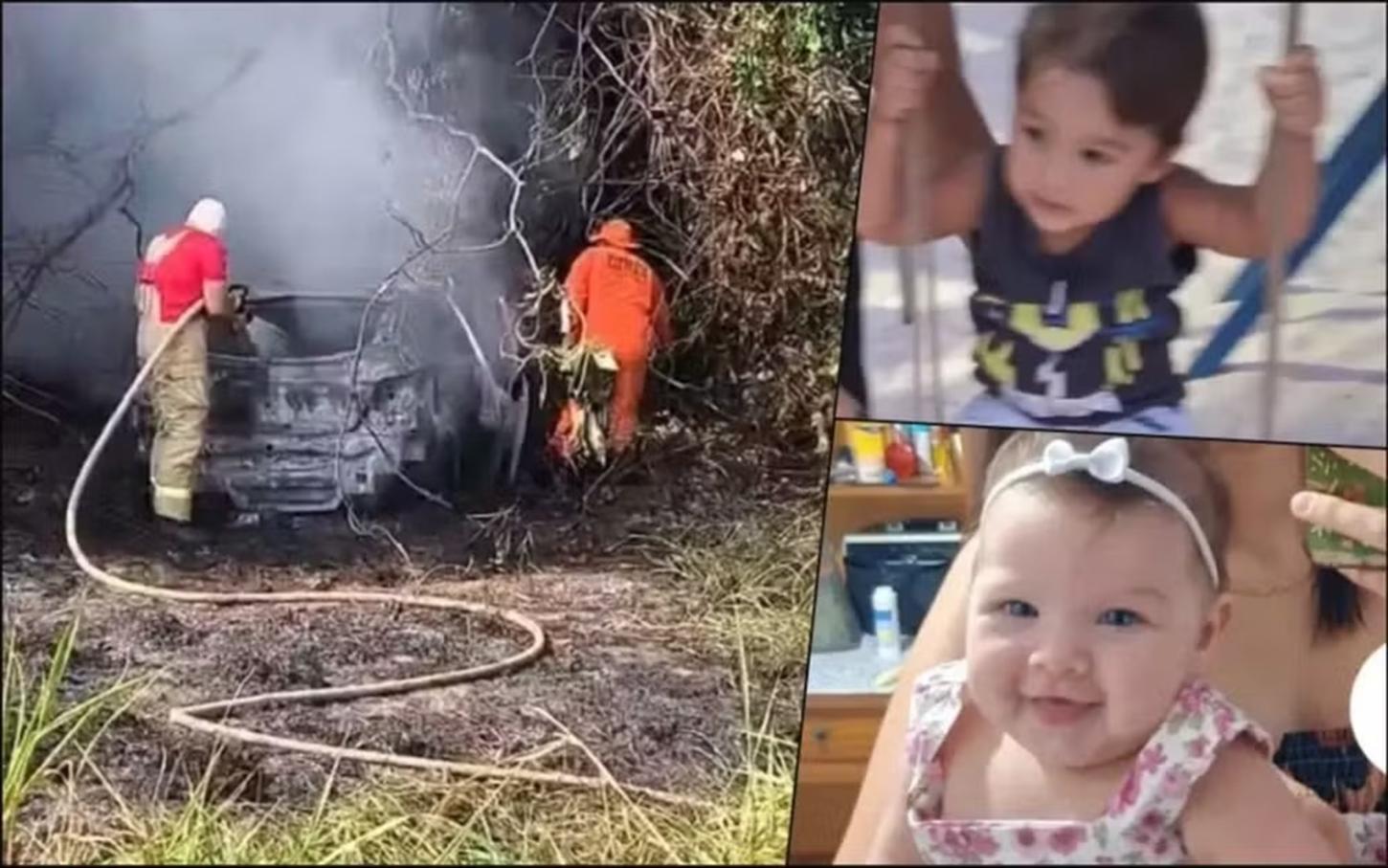 SERINGUEIRAS - Bebês morrem após carro sair da pista e pegar fogo em RO