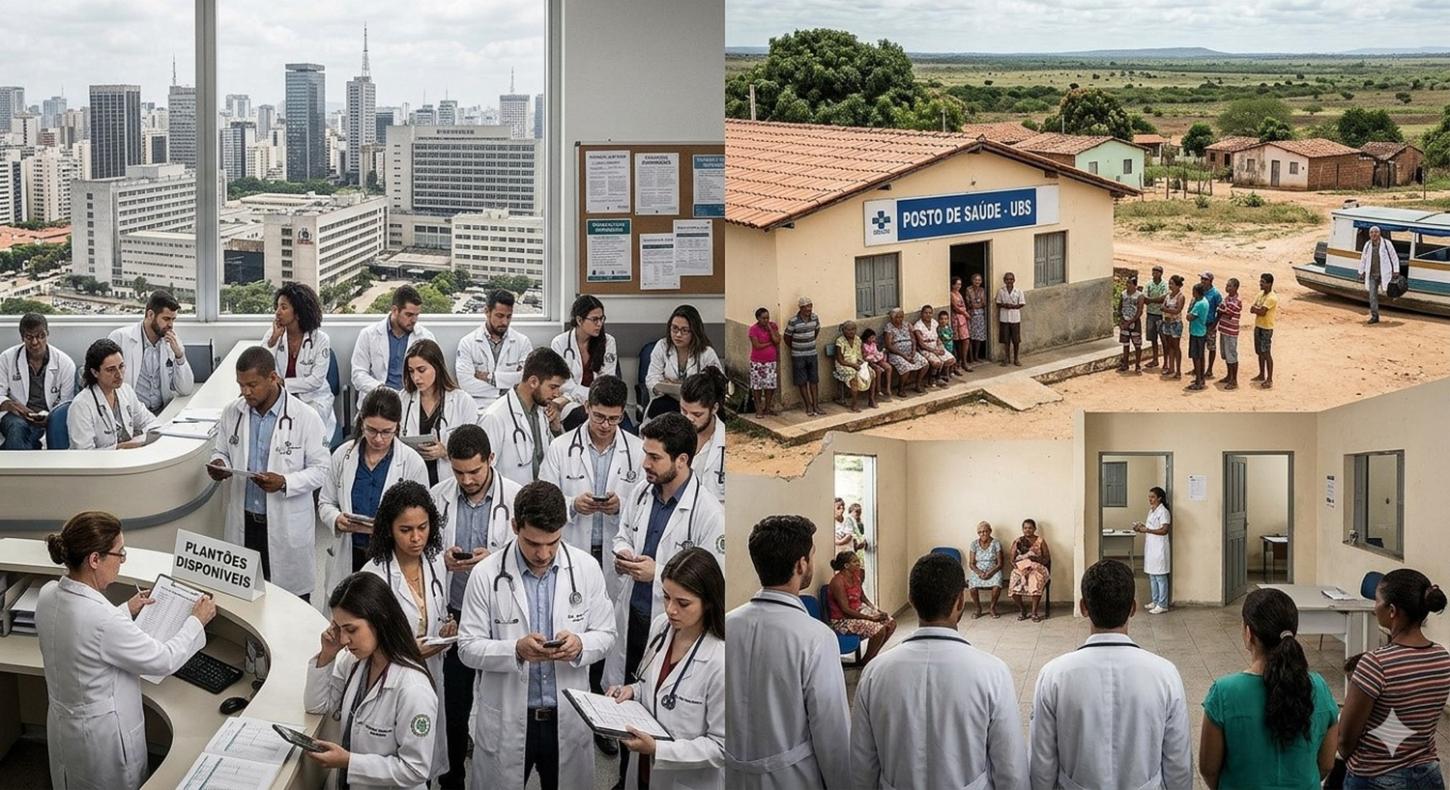 Brasil ultrapassa 635 mil médicos, concorrência cresce nas capitais e recém-formados enfrentam disputa por plantões em um mercado desigual