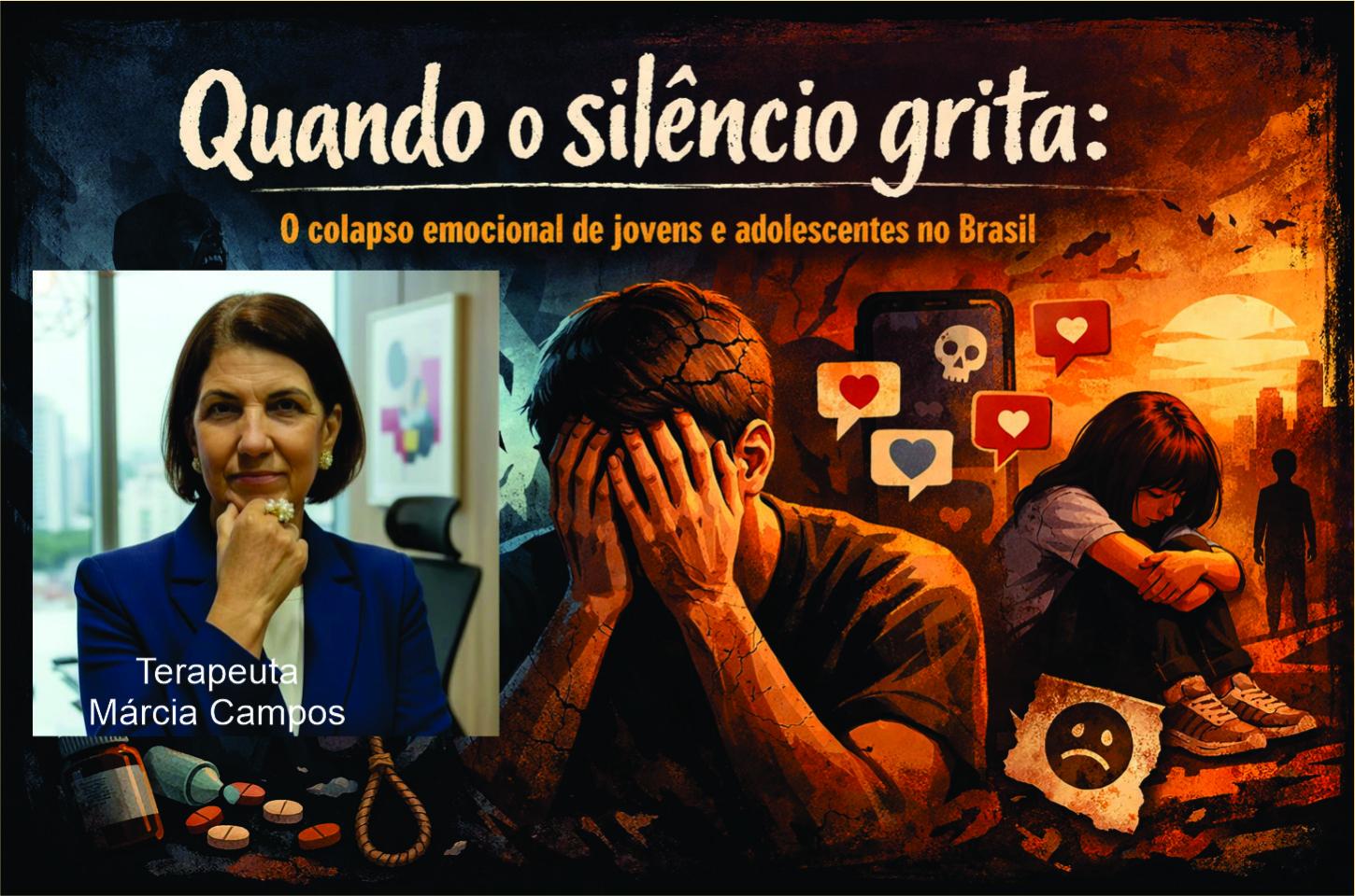 “Quando o silêncio grita: o colapso emocional de jovens e adolescentes no Brasil”