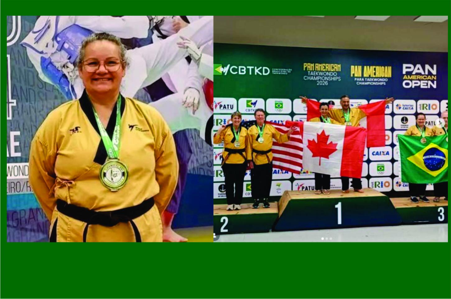 Atleta rondoniense de taekwondo é medalhista, aos 65 anos, em duas categorias no pan-americano 2026